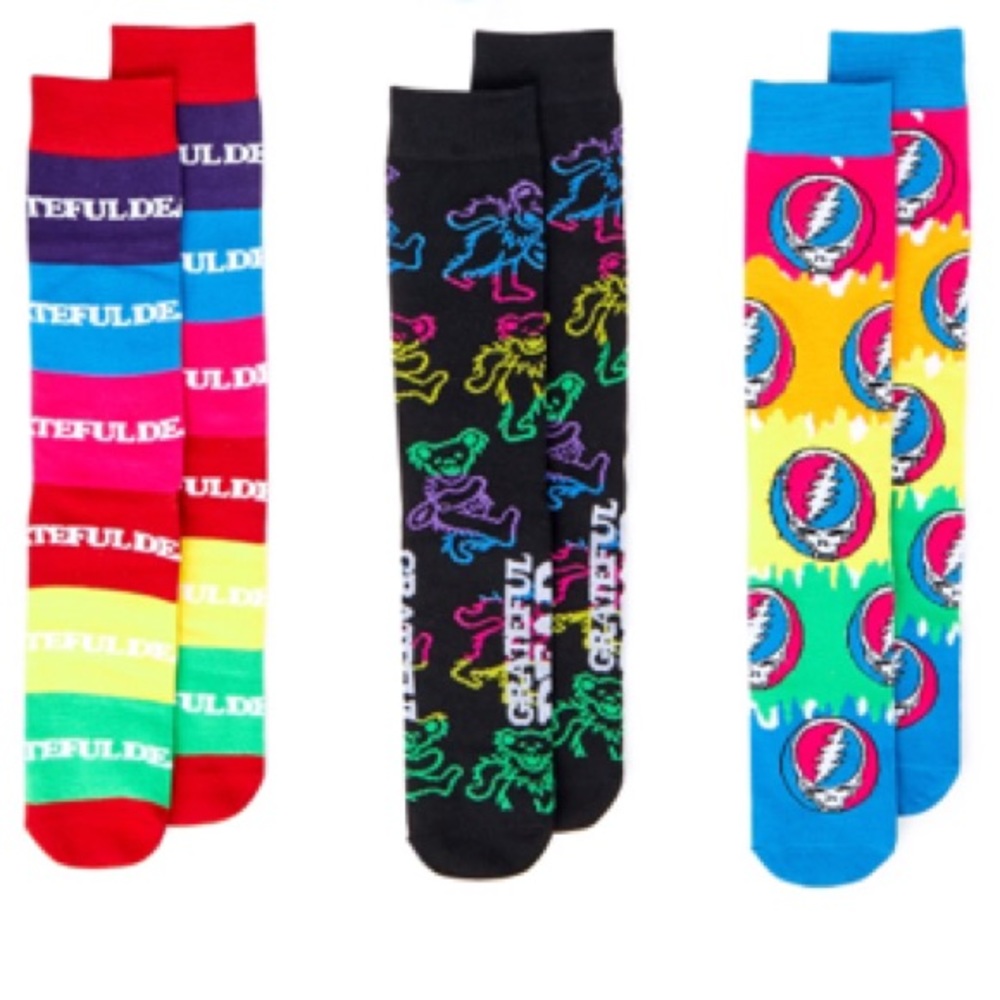 🧦 Grateful Dead Crew Socks Six (6)** different Pair Total - Picture 6 of 9